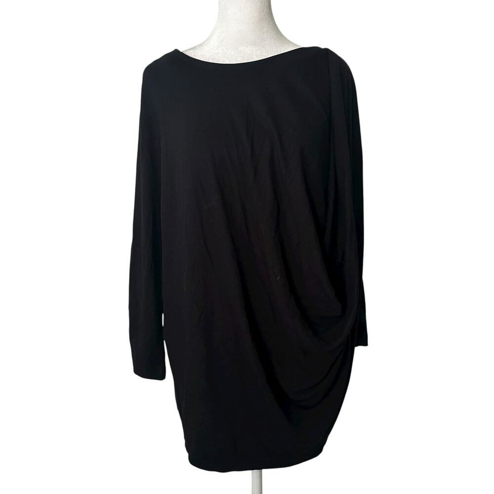 COS black knit oversize long sleeve top size M